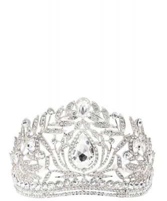 Rhinestone Tiara TR330141 SILVER CL
